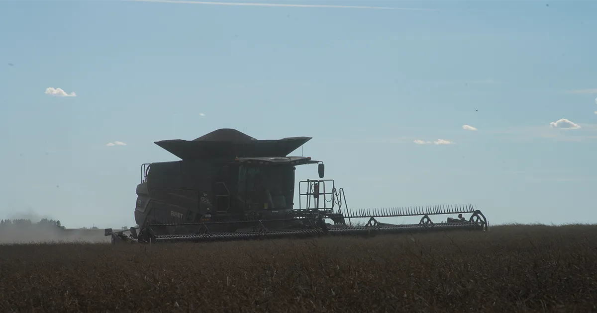 combine in field
