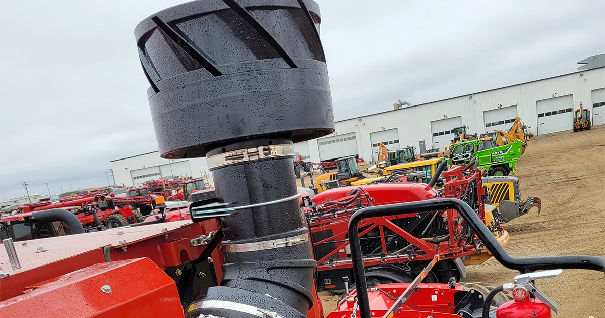 KAS pre-cleaner on combine