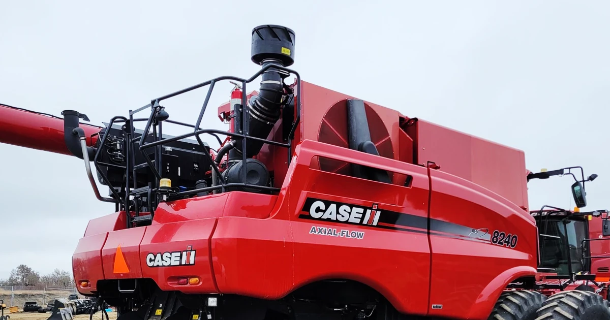 KAS pre-cleaner installed on combine