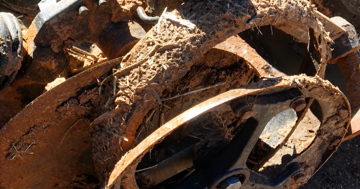 muddy gauge wheel