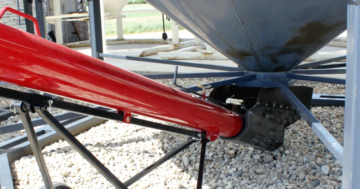 The Hopper positioned under grain bin