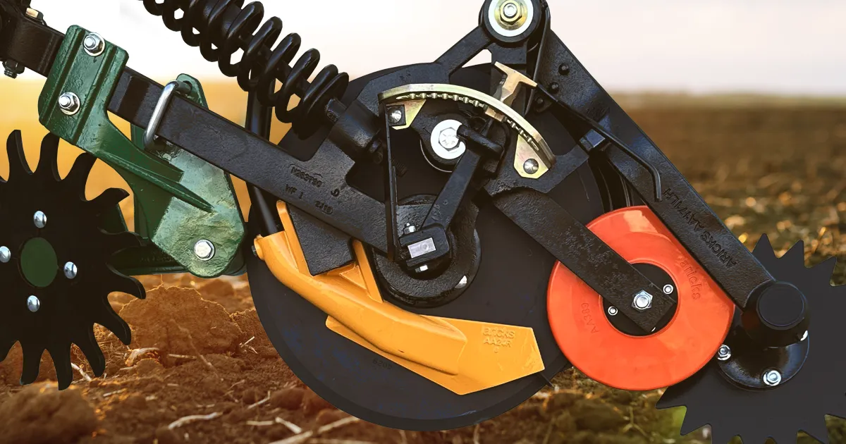 Aricks row display featuring seed boot, press wheel, residue manager and more